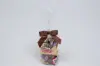 3" X 2-3/4" SATIN BROWN PRE-TIED BOW CLEAR TWIST TIE