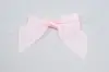 4" X 3-1/4" SATIN LIGHT PINK PRE-TIED BOW CLEAR TWIST TIE