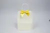 4" X 3-1/4" SATIN DAFFODIL PRE-TIED BOW CLEAR TWIST TIE
