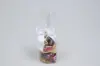 3" X 2-3/4" SATIN WHITE PRE-TIED BOW CLEAR TWIST TIE