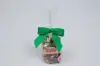 3-1/2" X 2-3/4" GROSGRAIN SOLID EMERALD GREEN PRE-TIED BOW CLEAR TWIST TIE