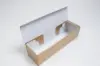 3-3/4 X 3-3/4 X 13-3/8 BOTTLE BOX  GOLD LINEN 1 BOT