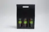 10-5/8 X 3-1/2 X 15 WIND BOTTLE BOX BLACK LINEN 3 BOT