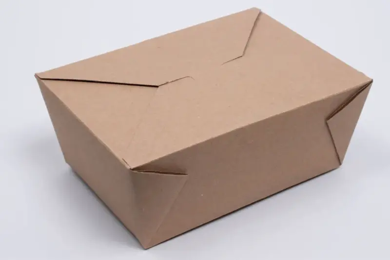 6 x 4-3/4 x 2-1/2 Natural Kraft Paper Folding #8 Food Takeout