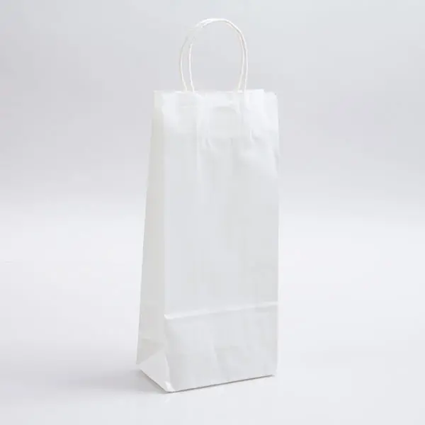 <5.75X3.25X13 SHOPPING BAG WHITE KRAFT ECONOMY
