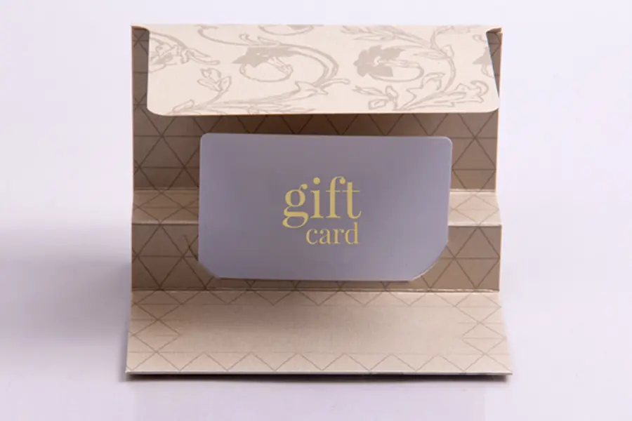 <5X3-3/8 GIFT CARD FOLDERS CHAMP TRELLIS