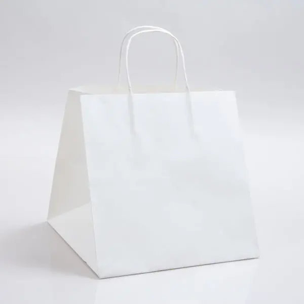 10X10X10 PREMIUM ECOPLUS WHITE KRAFT SHOP BAG