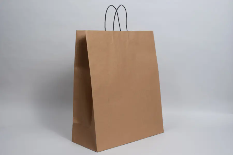 16X7X19 MIDTOWN TURN TOP  - NATURAL KRAFT W/ BLACK HANDLES