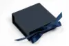 2-3/4X2-3/4X1 MATTE NAVY W/ NAVY RIBBON JEWELRY BOX