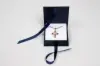 2-3/4X2-3/4X1 MATTE NAVY W/ NAVY RIBBON JEWELRY BOX
