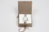 3-1/2X3-1/2X1-1/2 MATTE CHAMPAGNE W/ CHAMPAGNE RIBBON JEWELRY BOX