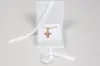 3-1/2X3-1/2X1-1/2 MATTE WHITE W/ WHITE PLATFORM AND RIBBON JEWELRY BOX