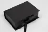 5X3-1/2X1-1/2 MATTE BLACK W/ BLACK RIBBON JEWELRY BOX
