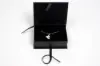 5X3-1/2X1-1/2 MATTE BLACK W/ BLACK RIBBON JEWELRY BOX