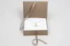 5X3-1/2X1-1/2 MATTE CHAMPAGNE W/ CHAMPAGNE RIBBON JEWELRY BOX