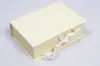 5X3-1/2X1-1/2 MATTE CREAM W/ CREAM RIBBON JEWLERY BOX