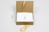 5X3-1/2X1-1/2 MATTE GOLD W/ GOLD RIBBON JEWELRY BOX