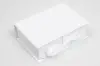 5X3-1/2X1-1/2 MATTE WHITE W/ WHITE PLATFORM AND RIBBON JEWELRY BOX
