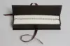 8X2X1-1/4 MATTE CHOCOLATE W/ CHOCOLATE RIBBON JEWLERY BOX