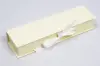 8X2X1-1/4 MATTE CREAM W/ CREAM RIBBON JEWLERY BOX