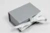 3-1/2X2-1/8X1 MATTE SILVER W/ SILVER RIBBON JEWELRY BOX