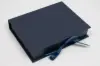 7X5-1/2X1-1/4 MATTE NAVY W/ NAVY RIBBON JEWELRY BOX