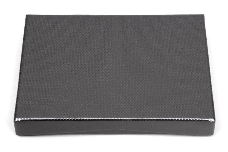 4-5/8X3-3/8X5/8 GUNMETAL W/ SILVER PAPER POP UP INSERT