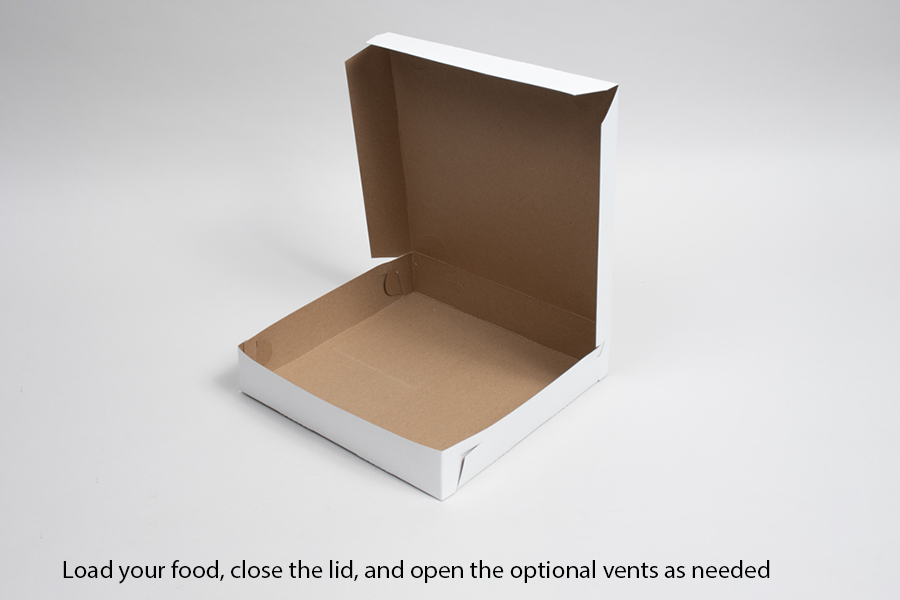 9 x 9 x 2 WHITE LOCK-CORNER PIZZA BOX