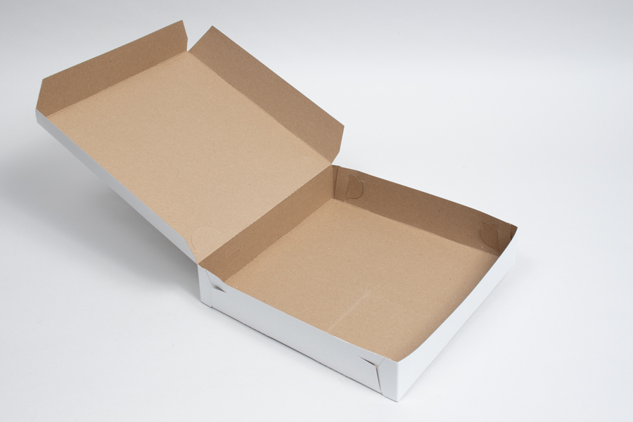 9 x 9 x 2 WHITE LOCK-CORNER PIZZA BOX