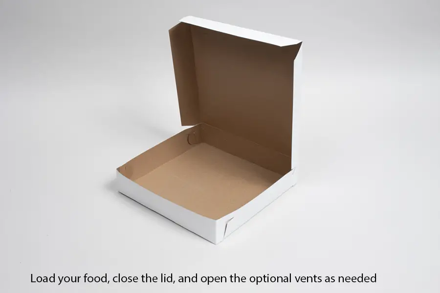 9 x 9 x 2 WHITE LOCK-CORNER PIZZA BOX