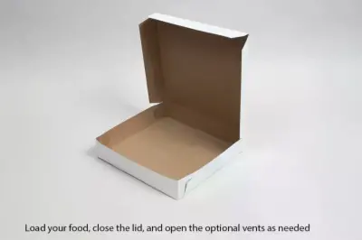 9 x 9 x 2 WHITE LOCK-CORNER PIZZA BOX