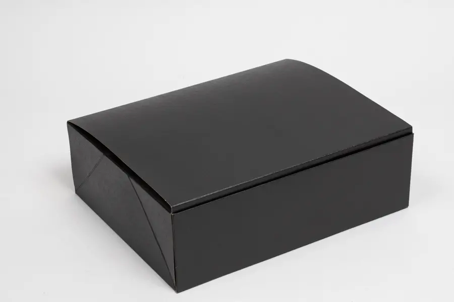 9-7/8 X 7-7/8 X 3-1/8 BLACK LINEN EXEC TUCK BOX