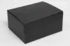9-7/8 X 7-7/8 X 4-3/4 BLACK LINEN EXEC TUCK BOX W/BOTTOM BOARD