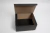 9-7/8 X 7-7/8 X 4-3/4 BLACK LINEN EXEC TUCK BOX W/BOTTOM BOARD