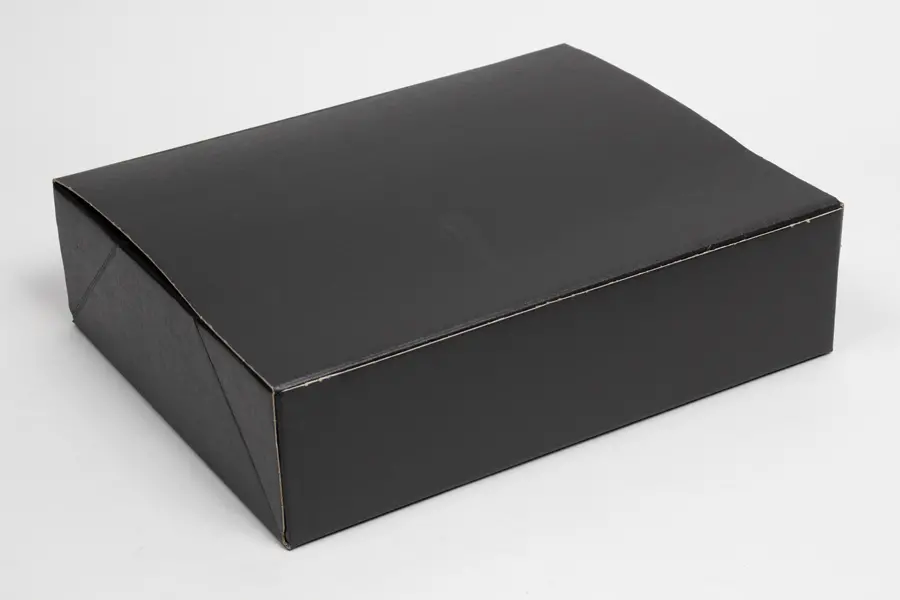 11-3/4 X 9-3/8 X 3-1/8 BLACK LINEN EXEC TUCK BOX