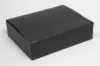 11-3/4 X 9-3/8 X 3-1/8 BLACK LINEN EXEC TUCK BOX