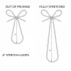 6" METALLIC GOLD STRETCH RIBBON LOOP
