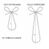 16" METALLIC SILVER STRETCH RIBBON LOOP