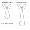 22" SILVER STRETCH RIBBON LOOP