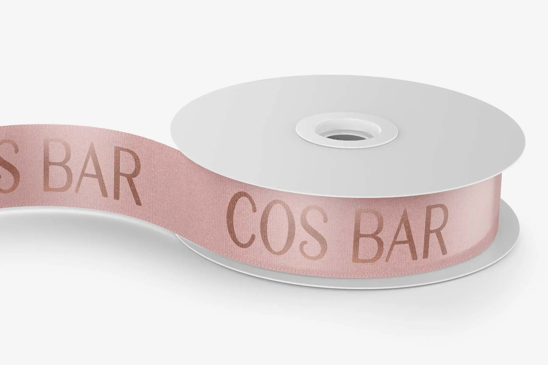 COS BAR 5/8 MAUVE LOGOED RIBBON