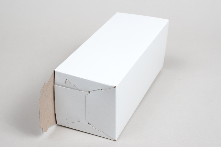 完売☆新品☆ARGUE WideBoxyFoodie（WHITE） 4x4x9 White Gloss Hi-Wall Folding Gift Boxes *Lids Sold Separately*