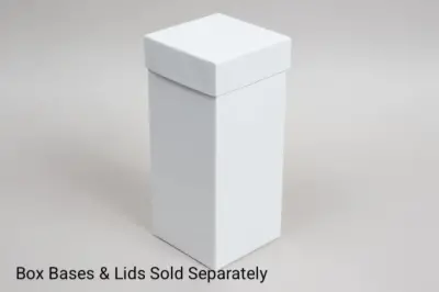HINC NUNC ギフトボックス ホワイト 4x4x9 White Gloss Hi-Wall Folding Gift Boxes *Lids Sold Separately*