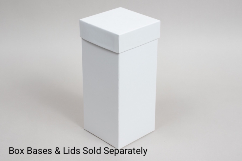 4x4x9 White Gloss Hi-Wall Folding Gift Boxes *Lids Sold Separately*