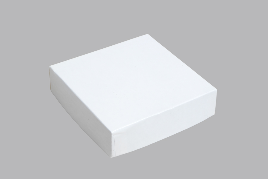 5L x 5W, White High Walled 2 Piece Boxes w/Rigid Setup Lids - Lids