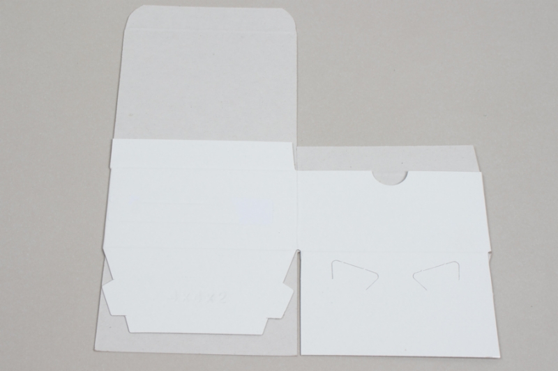 4L x 4W x 2H, Ohio Valley Natural White Gloss Tuck-Top Gift Boxes