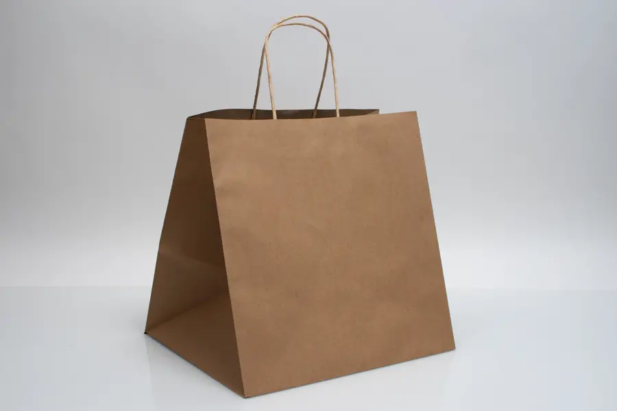 12X10X12 PREMIUM ECOPLUS NAT KRAFT SHOP BAG