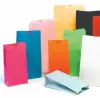 6W x 3-5/8D x 11-1/16H, Stand Up Colored Paper Bags, Black