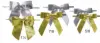 3W x 2-3/4 Bow, Pre-Tied Metallic Bows With Wire Twist, Metallic Silver
