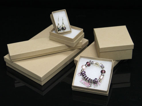 MC - Paper Boxes - Jewelry - Natural Kraft