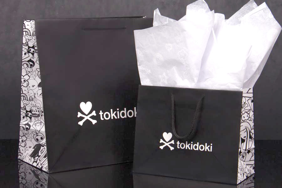 Custom Paper Shopping Bag with Printed Tissue Paper - Tokidoki
